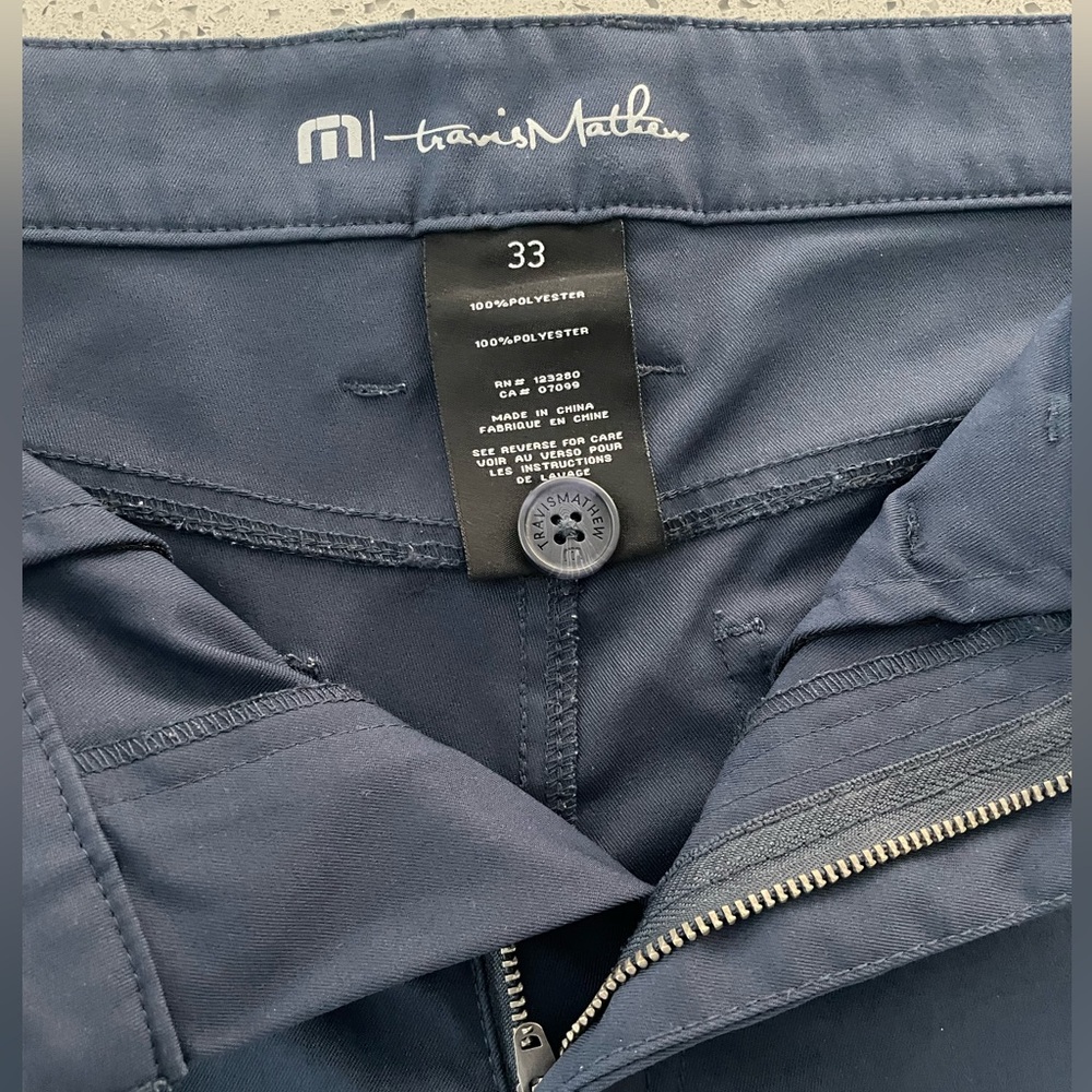 Travis Mathew Men's Navy Zip-Front Pants - Picture 3 of 3